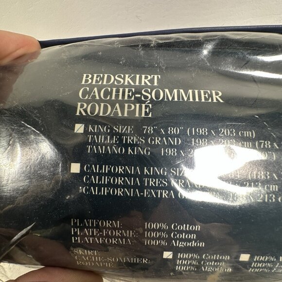 Vtg Ralph Lauren Rio Grande Bedskirt Dust Ruffle Multicolor Southwestern Cotton - Picture 9 of 11